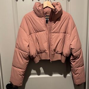 Zara Women's Blush Puffer Jacket